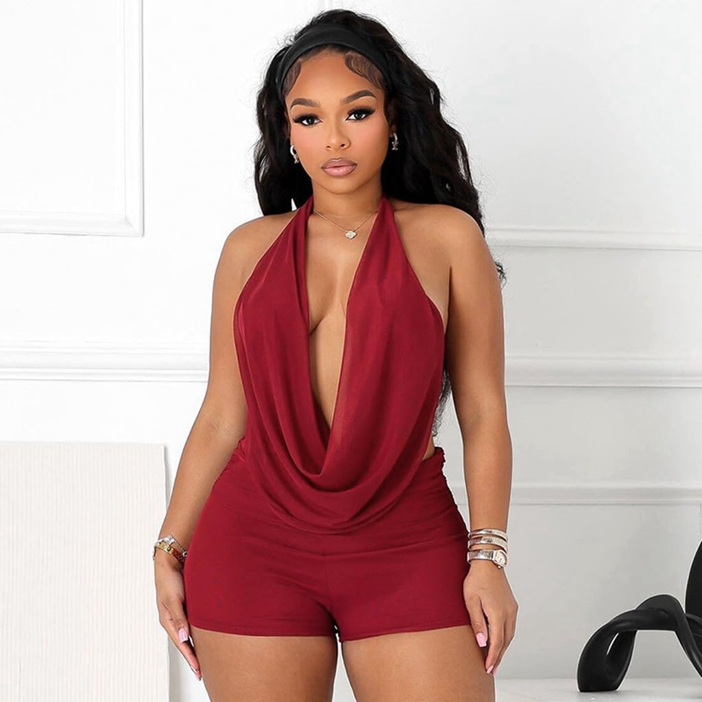 Party Outfits for Women 2 Piece Sexy Halter Neck Backless Sexy Two Piece Outfits for Women Club Night 2026
