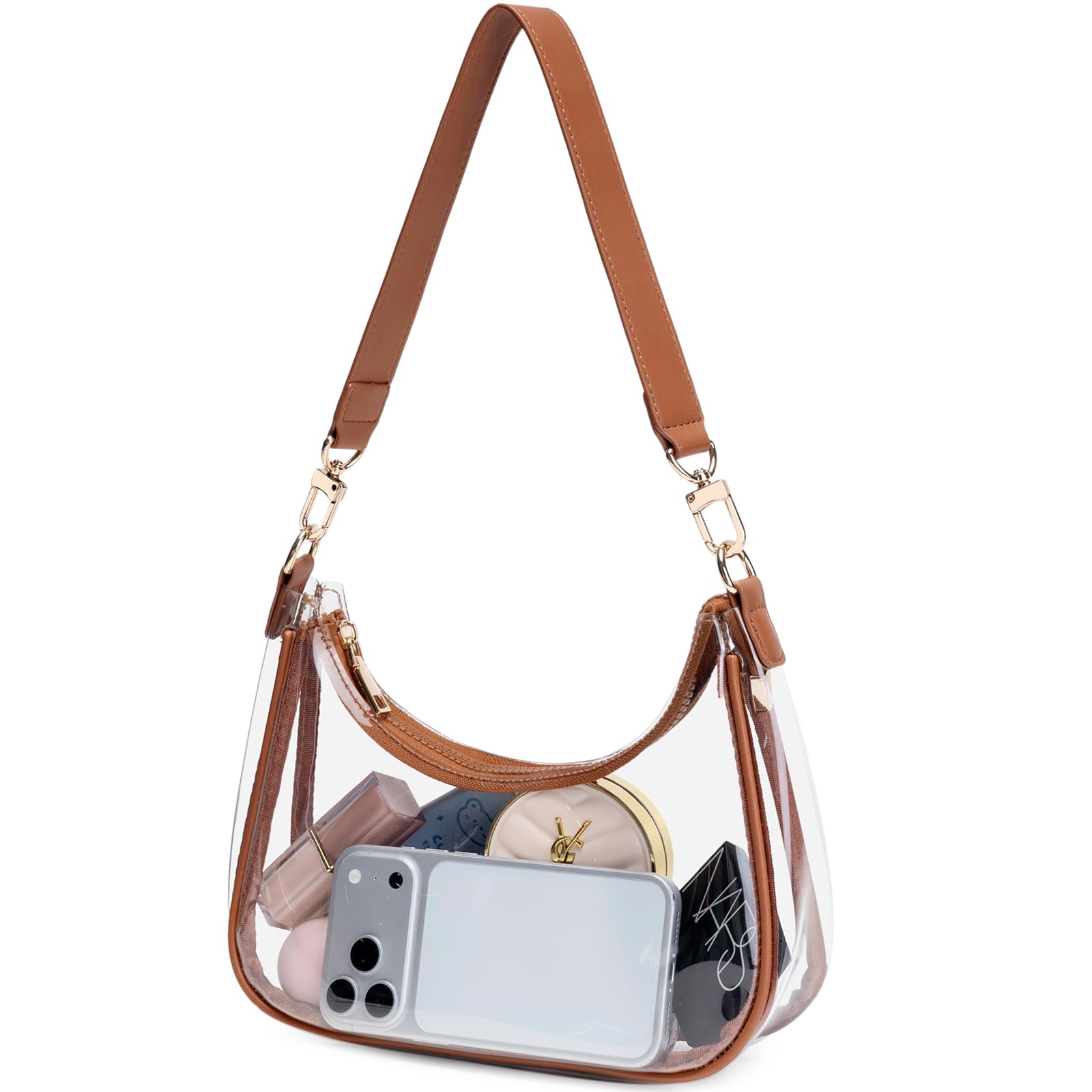 Women's Shoulder Bags Cute Hobo Purses Vintage Handbags with Zipper Lightweight Underarm for Dating Shopping Gift