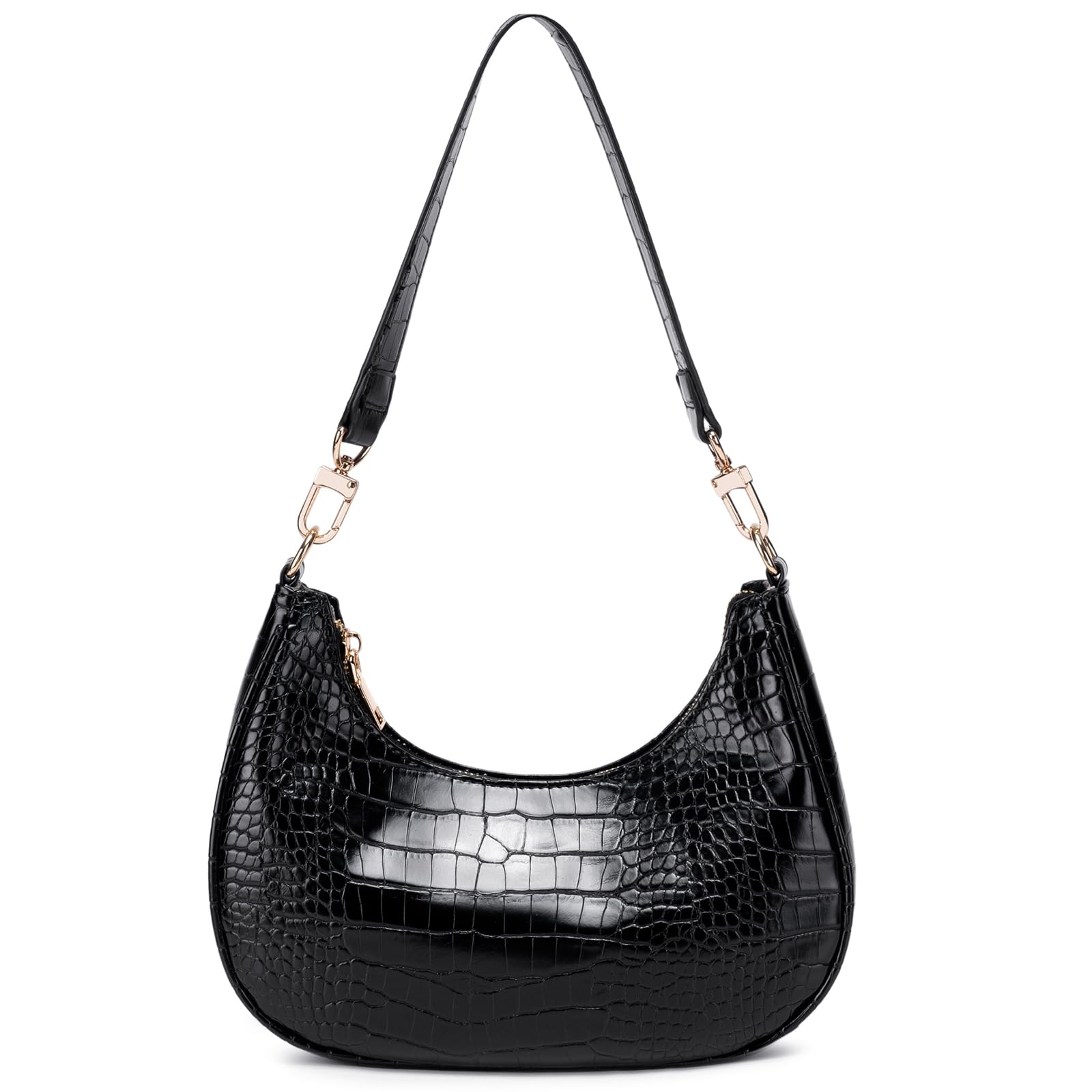 Women's Shoulder Bags Cute Hobo Purses Vintage Handbags with Zipper Lightweight Underarm for Dating Shopping Gift