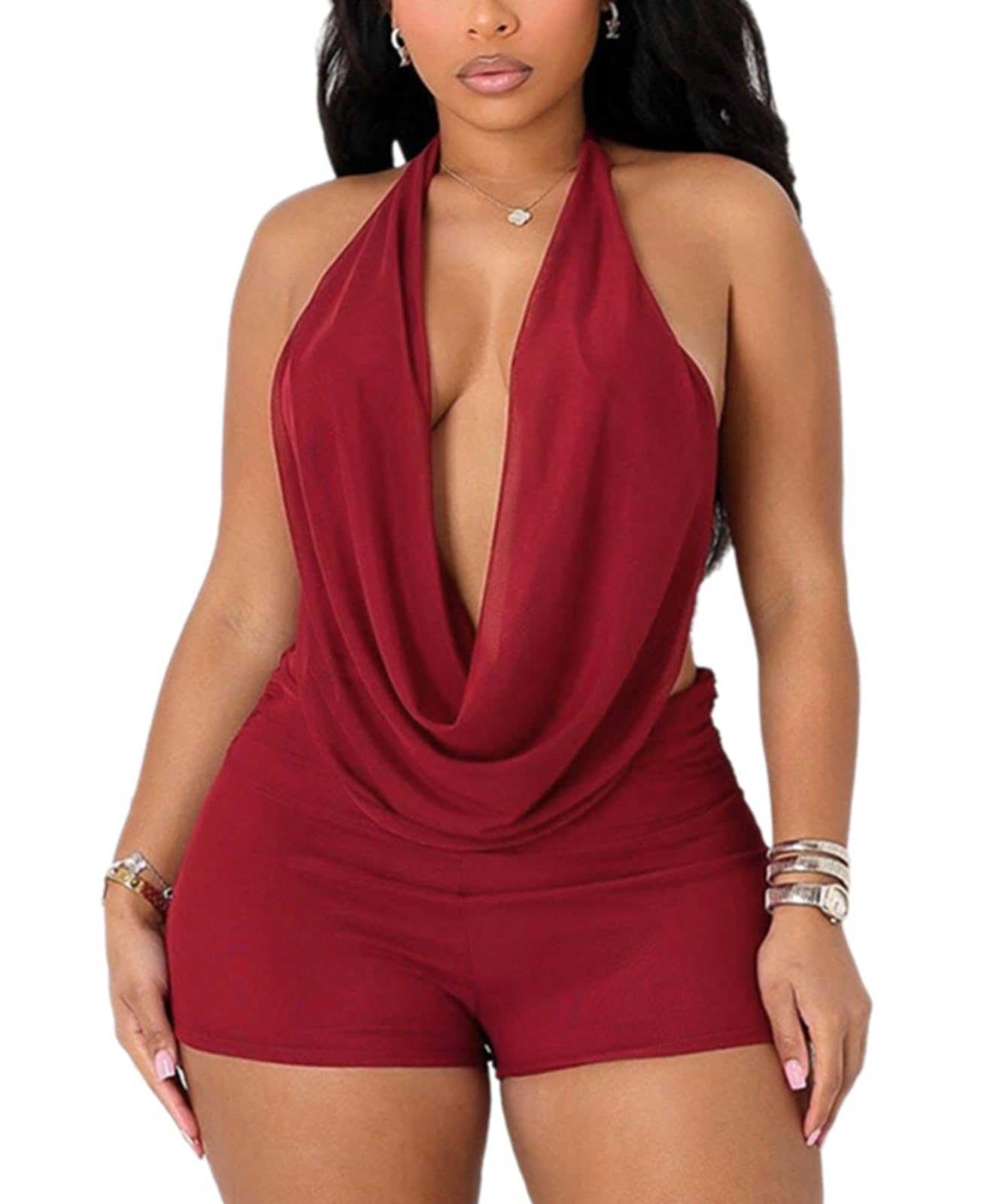 Party Outfits for Women 2 Piece Sexy Halter Neck Backless Sexy Two Piece Outfits for Women Club Night 2026