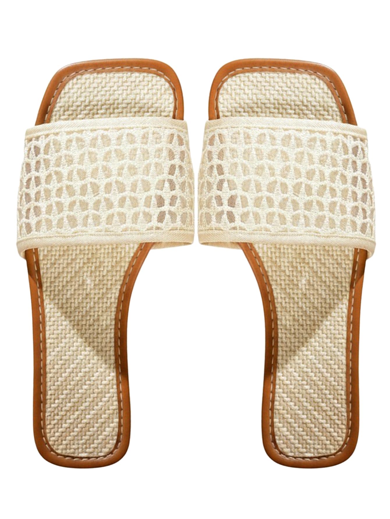 Women's Boho Flat Slide Sandals — Hollow Out Open Toe