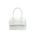 Fashion Crocodile Pattern PVC Women Top Handle Purse Jelly Color Brand Crossbody Bag  Summer Mini Beach Handbag