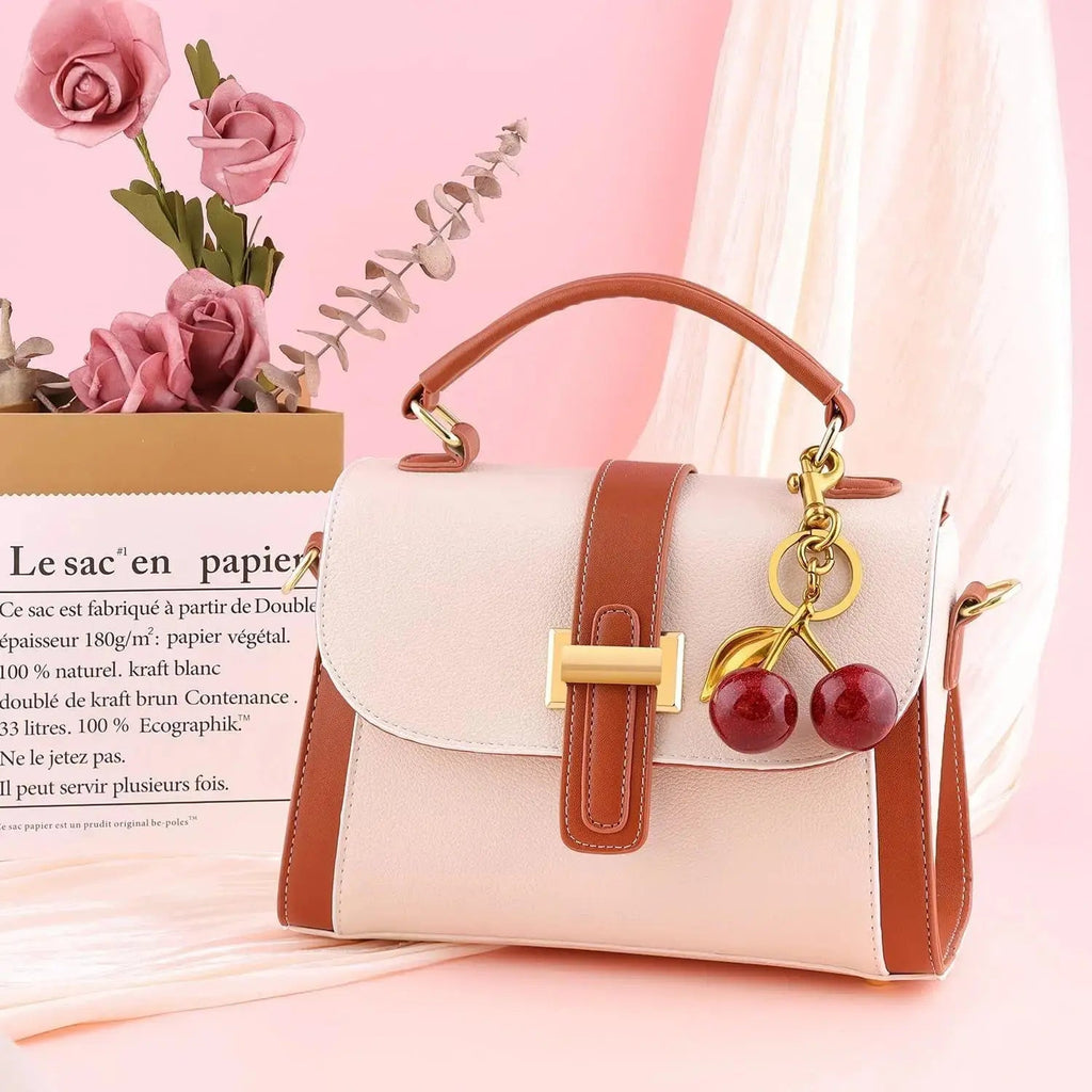 Cherry Purse Charm Keychain for Handbags – Cute Cherry Purse Charm & Strawberry Keychain Gift for Women